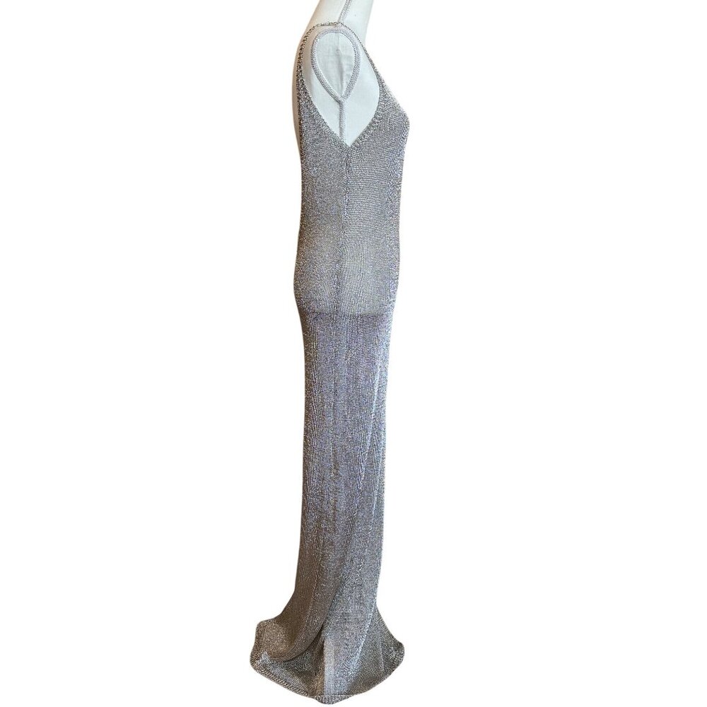 superdown Egon Maxi Dress in Gold New Womens Long Metallic Knit - Picture 7 of 11